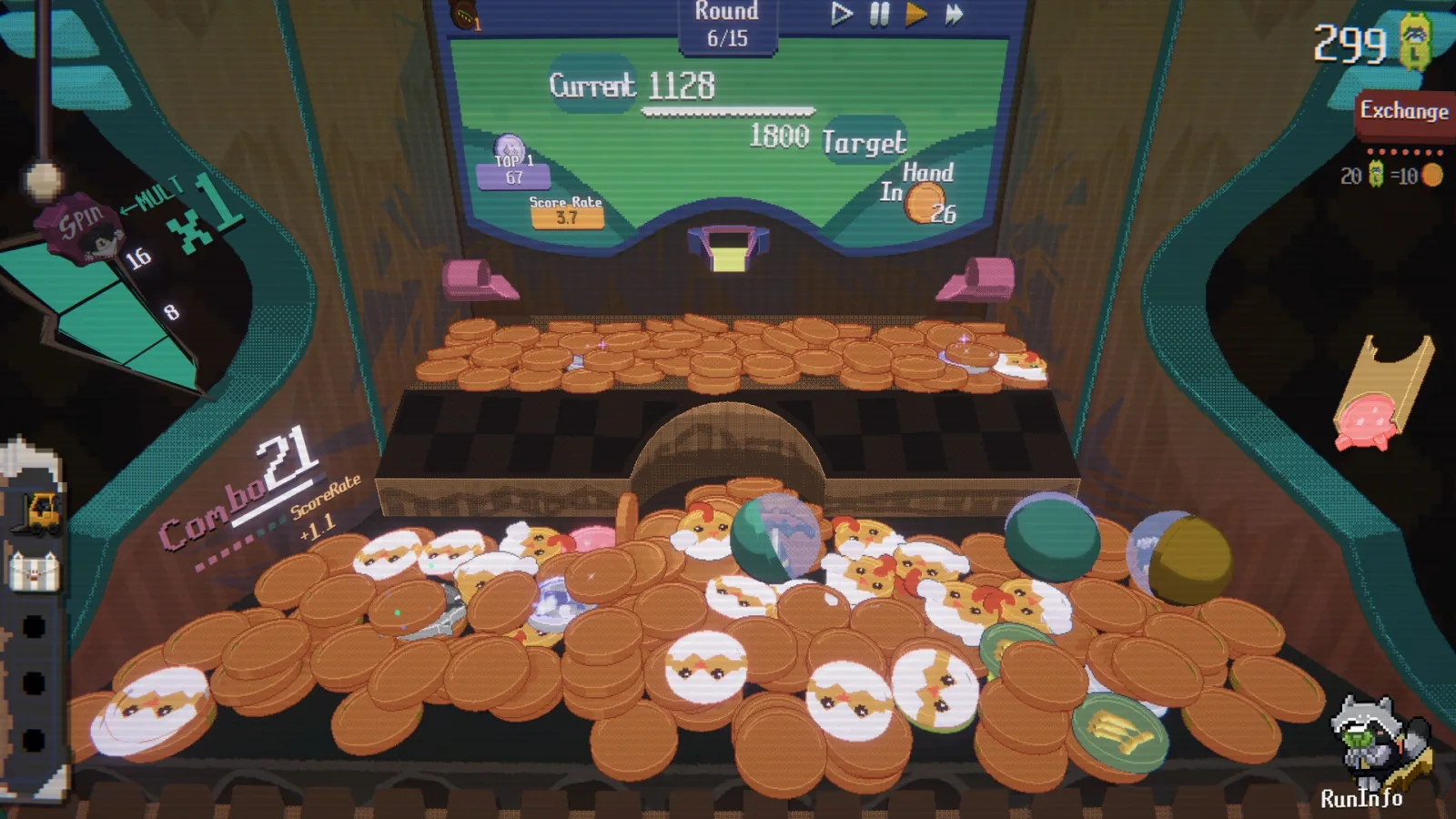 RACCOIN: Coin Pusher Roguelike screenshot 1