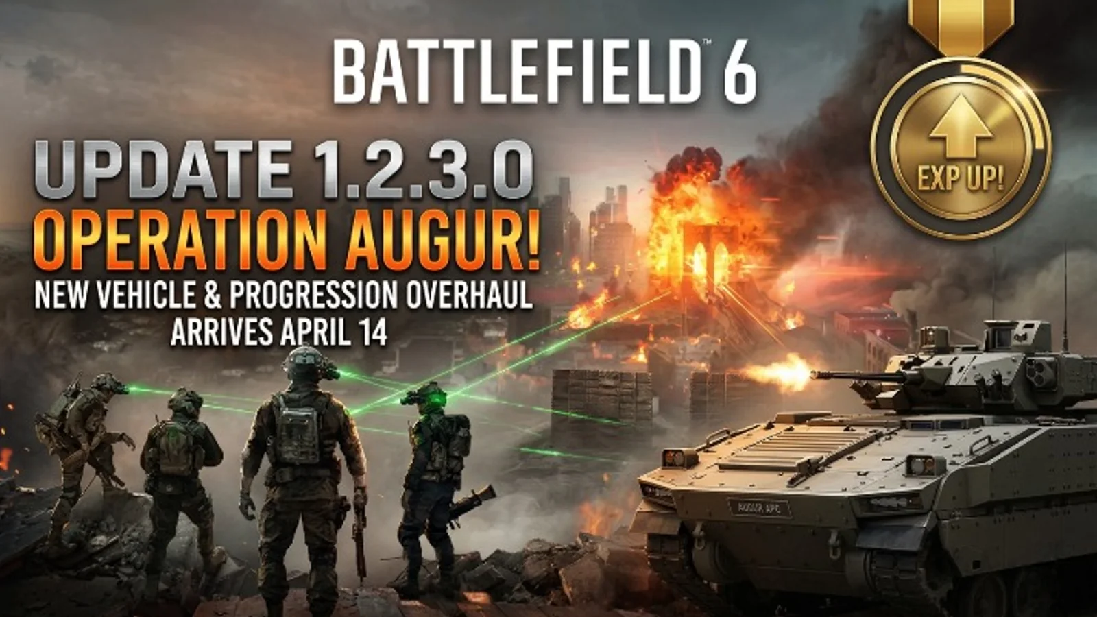 Battlefield 6 Update 1.2.3.0 Arrives April 14 With Operation Augur, New Vehicle, and Progression Changes