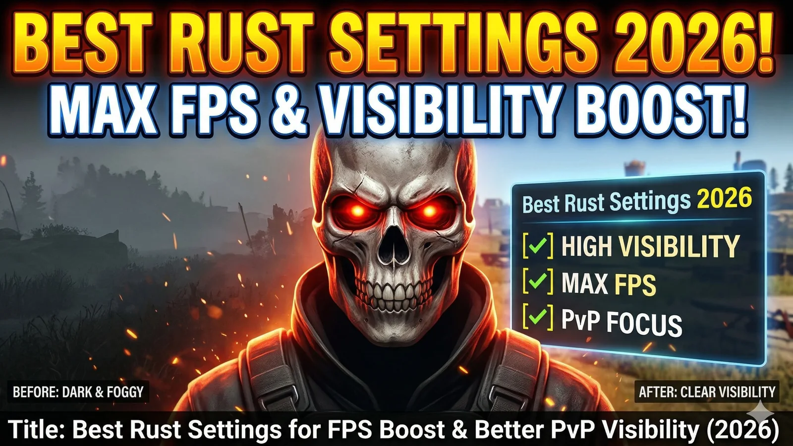 Best Rust Settings for FPS Boost & Better PvP Visibility (2026)