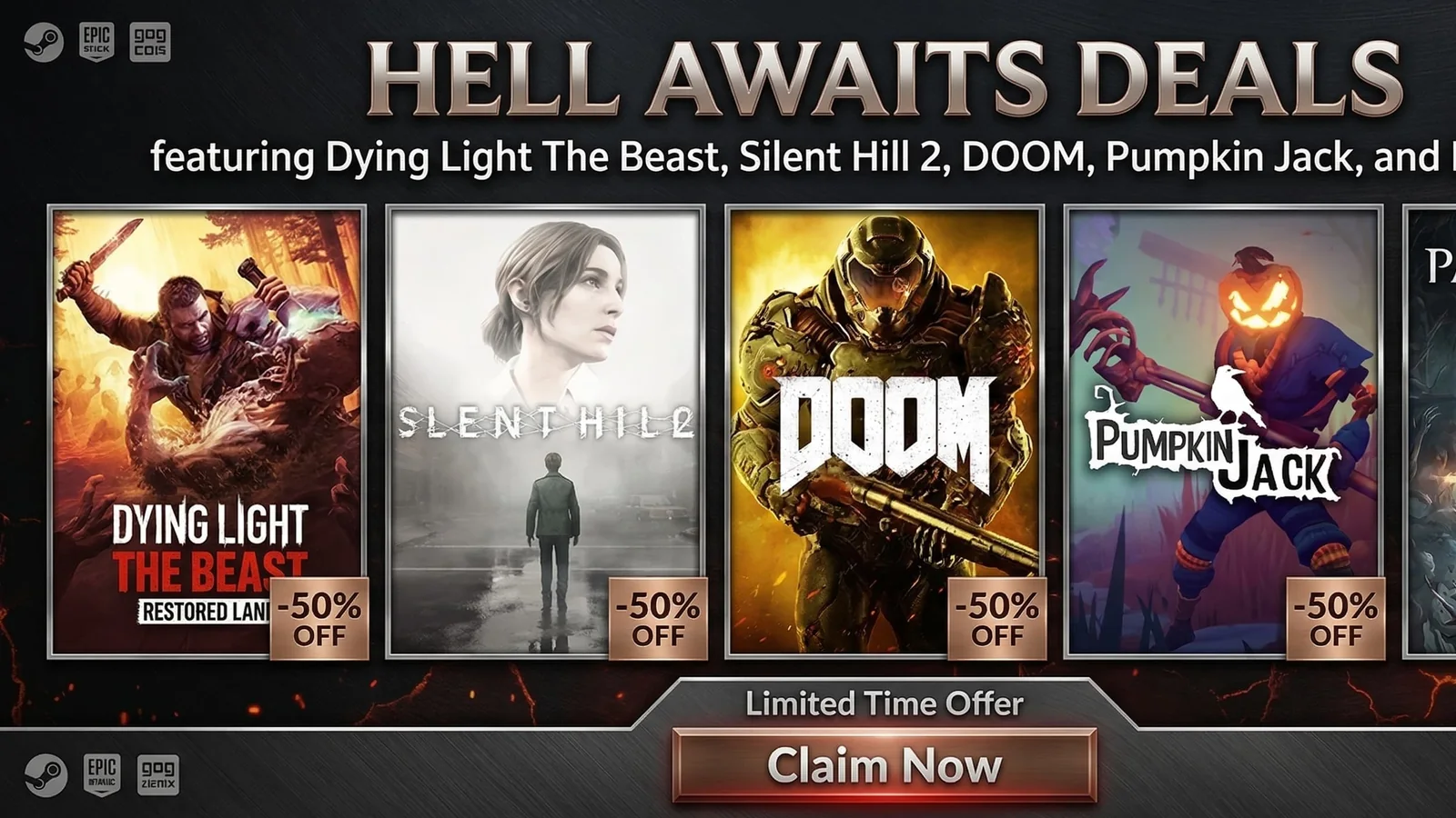 Hell Awaits Deals: Dying Light The Beast, Silent Hill 2, DOOM, Pumpkin Jack, and Painkiller