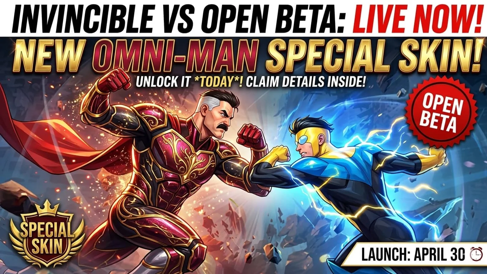 Invincible VS Open Beta Is Live With Special Omni-Man Skin Ahead of April 30 Launch