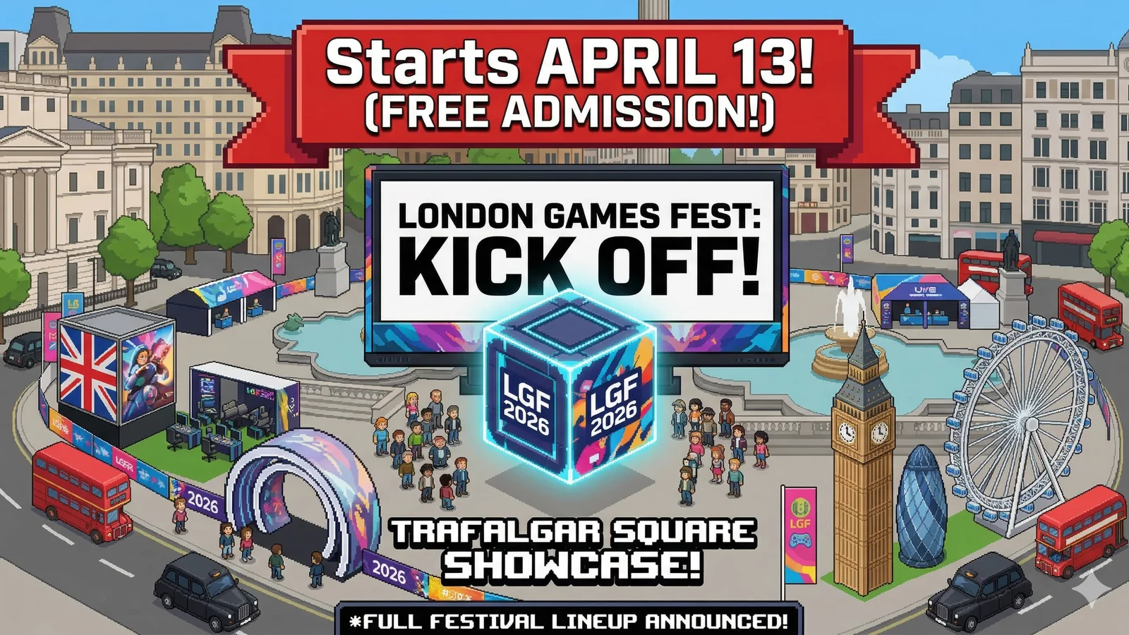 London Games Festival 2026 Kicks Off April 13 With Free Trafalgar Square Showcase