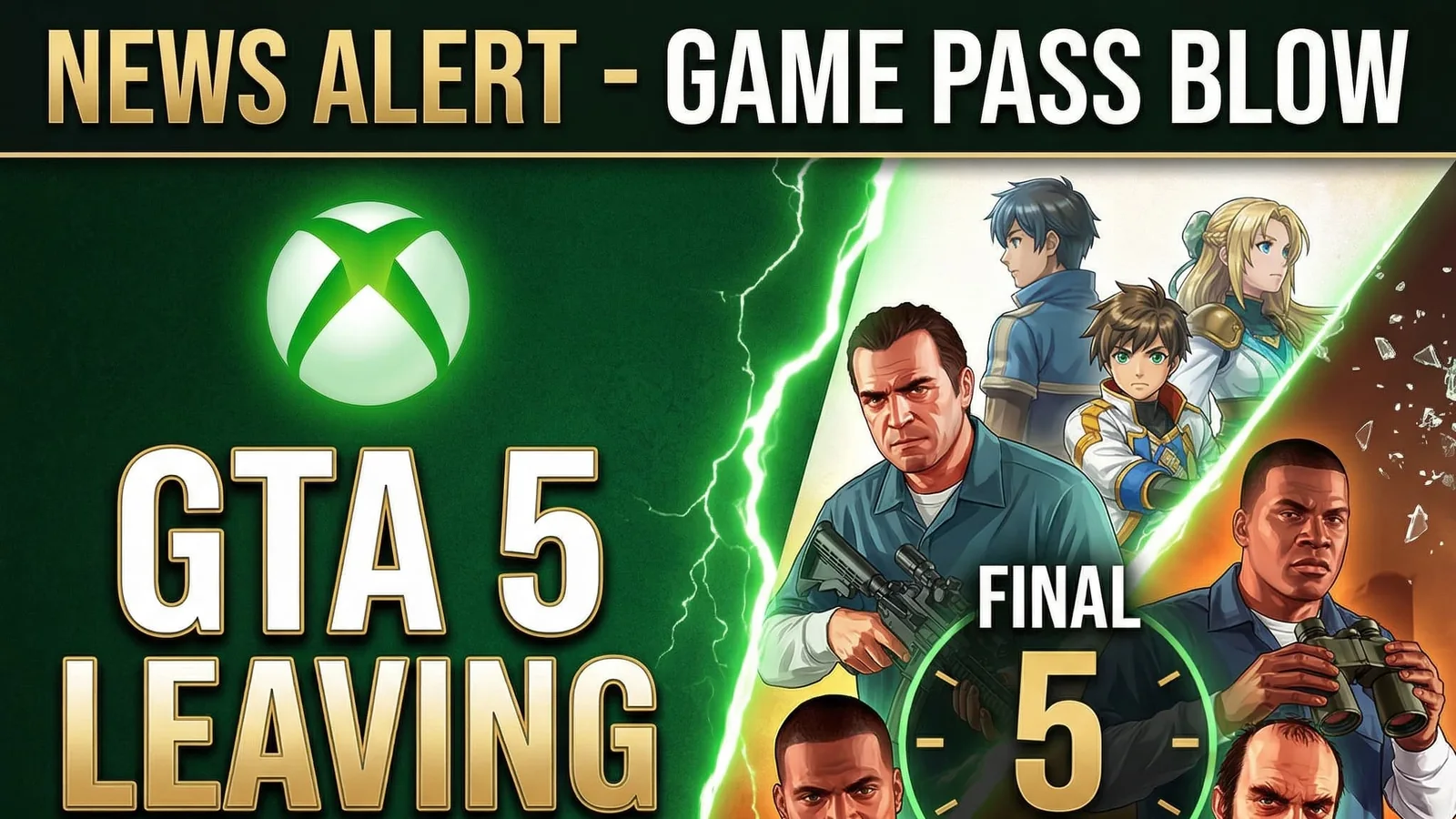 Xbox Game Pass Games Leaving on April 15 Include GTA 5 and Eiyuden Chronicle